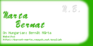 marta bernat business card